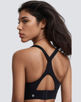 Racer Back Sports Bra - Black