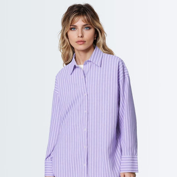 Long Sleeves Shirt - Purple Stripes