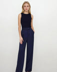 High Waist Pants - Dark Blue