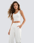 Sleeveless Comfort Top - Ivory White