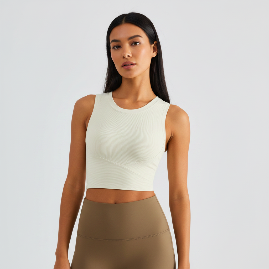 Ribbed Comfort Top - Ivory White