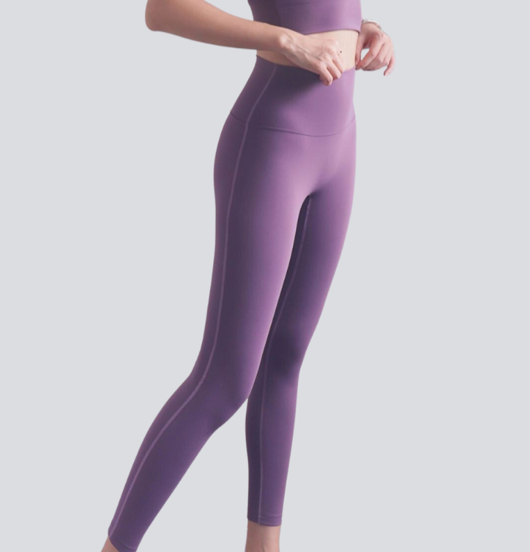 High-Rise Stretch Leggings - Purple