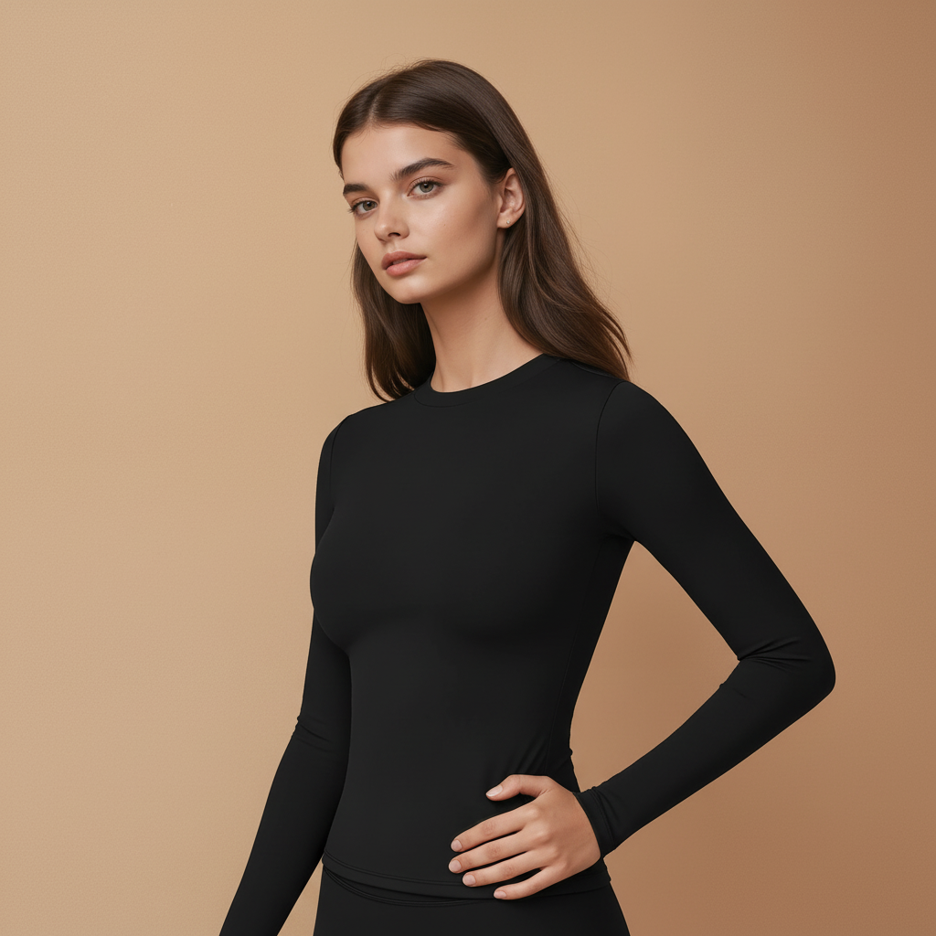 Chic Full Sleeves Top - Black