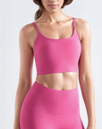 Spaghetti Strap Sports Bra - Dreamy Pink