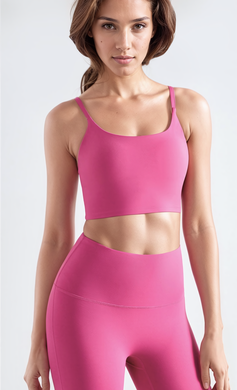 Spaghetti Strap Sports Bra - Dreamy Pink