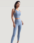 High-Rise Stretch Leggings - Light Blue