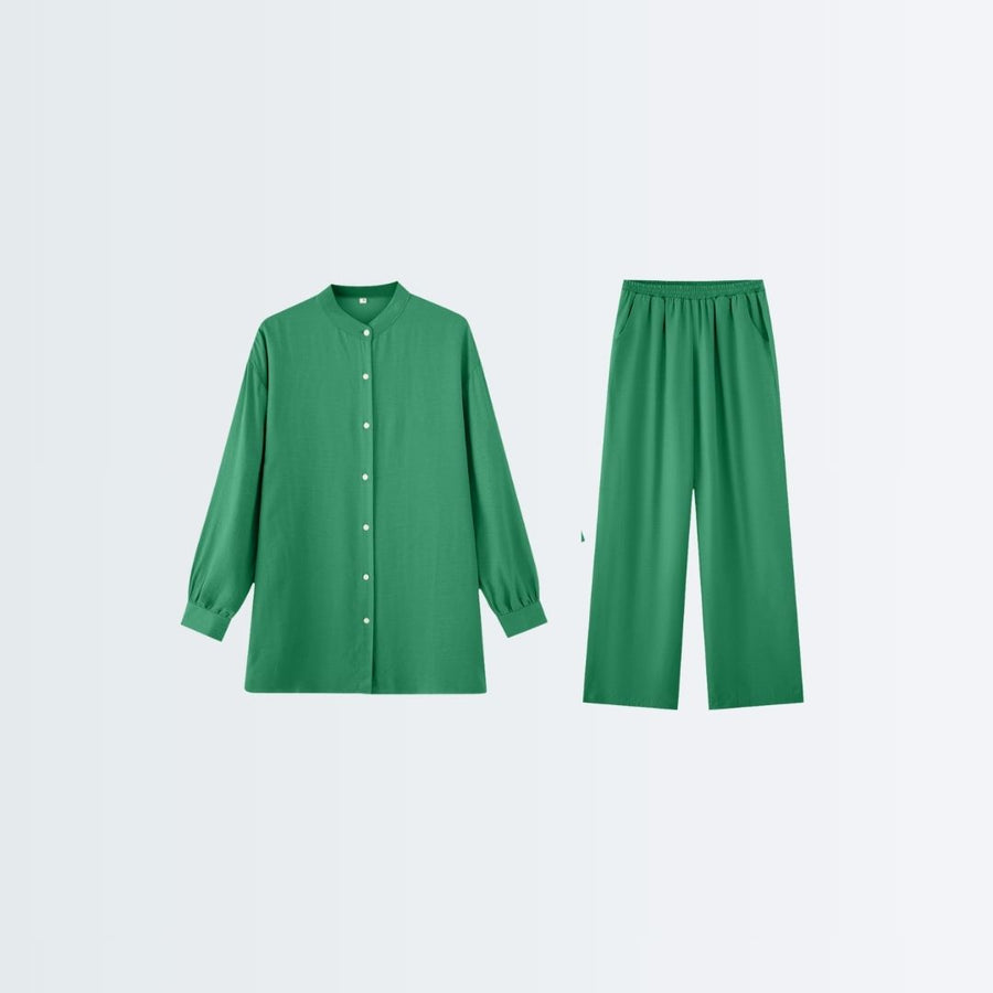 Glossy Cord Set - Green