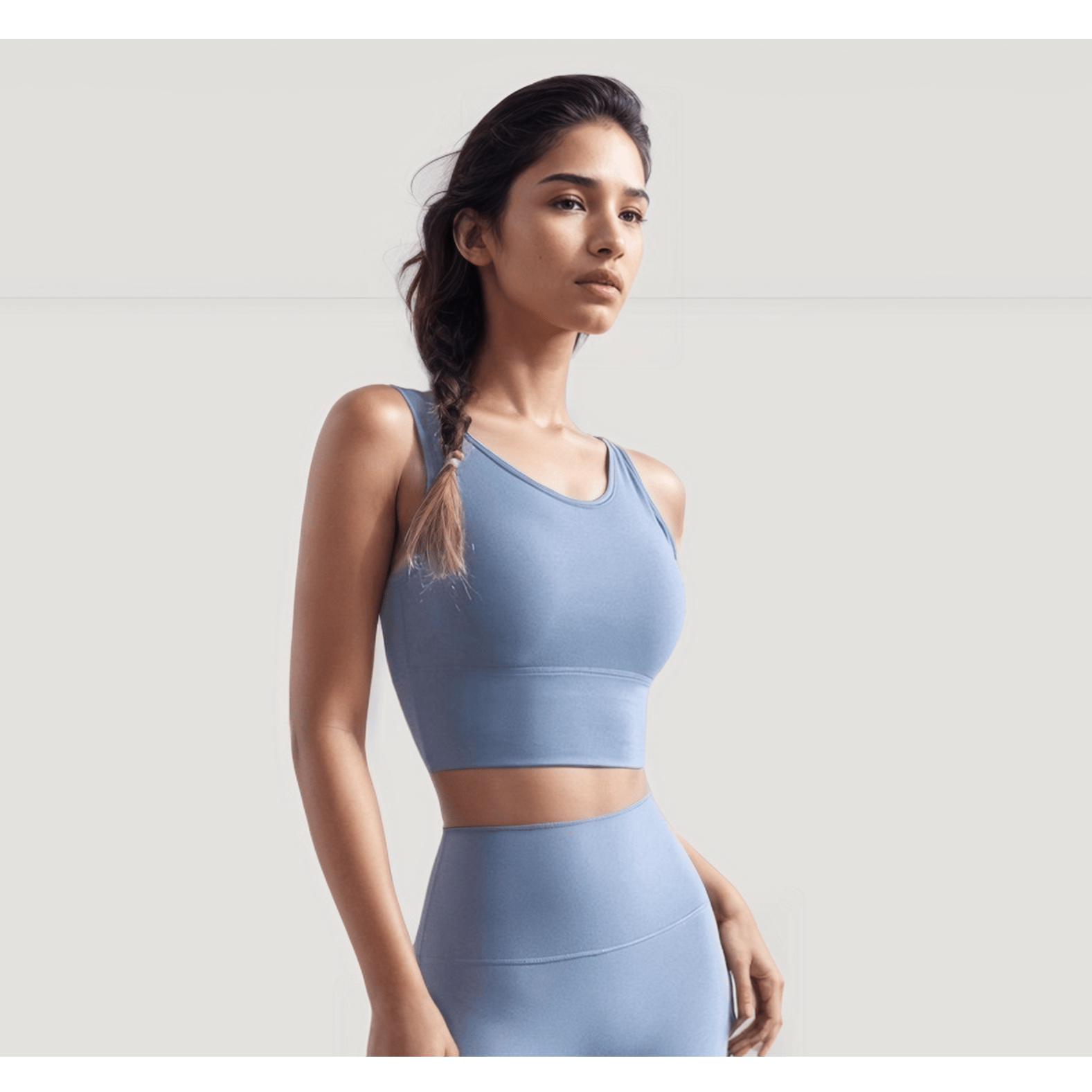 Coverage Sports Bra - Light Blue