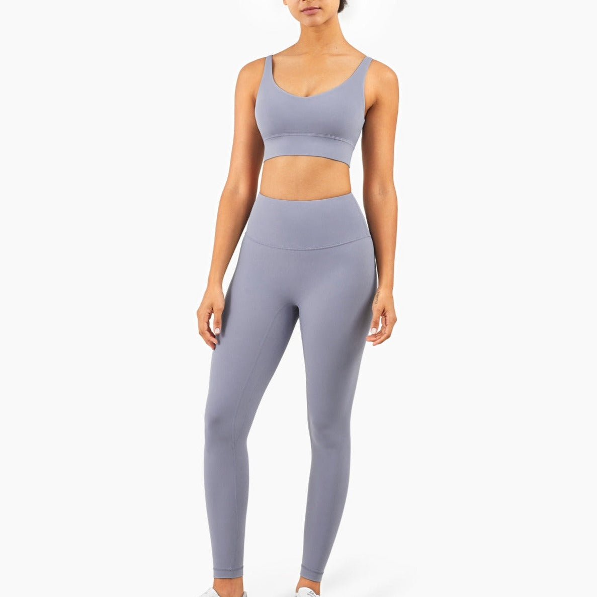High-Rise Smooth Leggings - Blush Blue