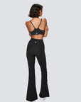 Stylish Flare Pants Set - Black