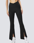 Stylish Flare Pants Set - Black