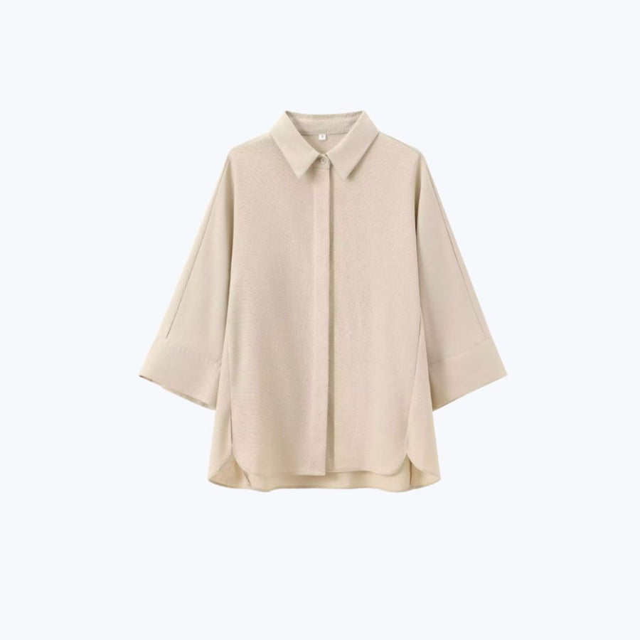 Collared Top - Beige