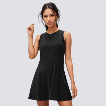 Tennis/ Activewear Dress With Pocket - Black