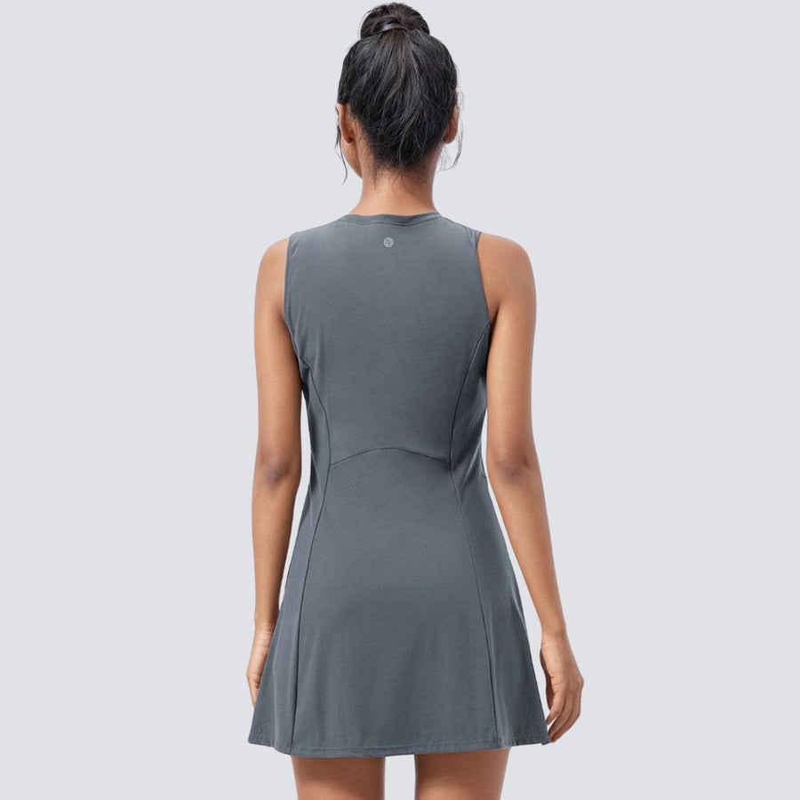 Tennis/ Activewear Dress With Pocket - Grey