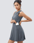 Tennis/ Activewear Dress With Pocket - Grey