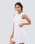 Tennis/ Activewear Dress With Pocket - White