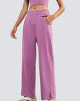 Wide-Legged Comfort Yoga Pants - Pink