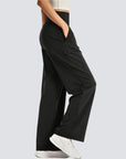 Wide Legged Yoga Pants - Black