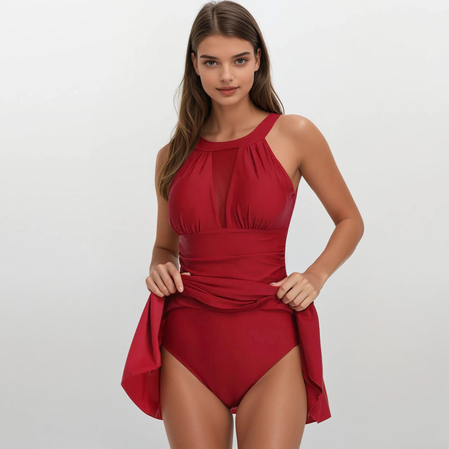 Classic Swim Dress - Red