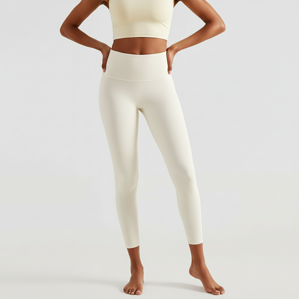 High-Rise Classic Leggings - Ivory White