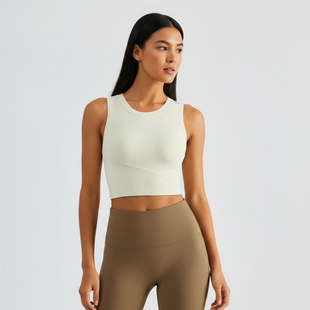 Ribbed Comfort Top - Ivory White