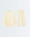 Glossy Cord Set - Ivory White