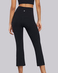 Ankle Length Flare Pants - Black