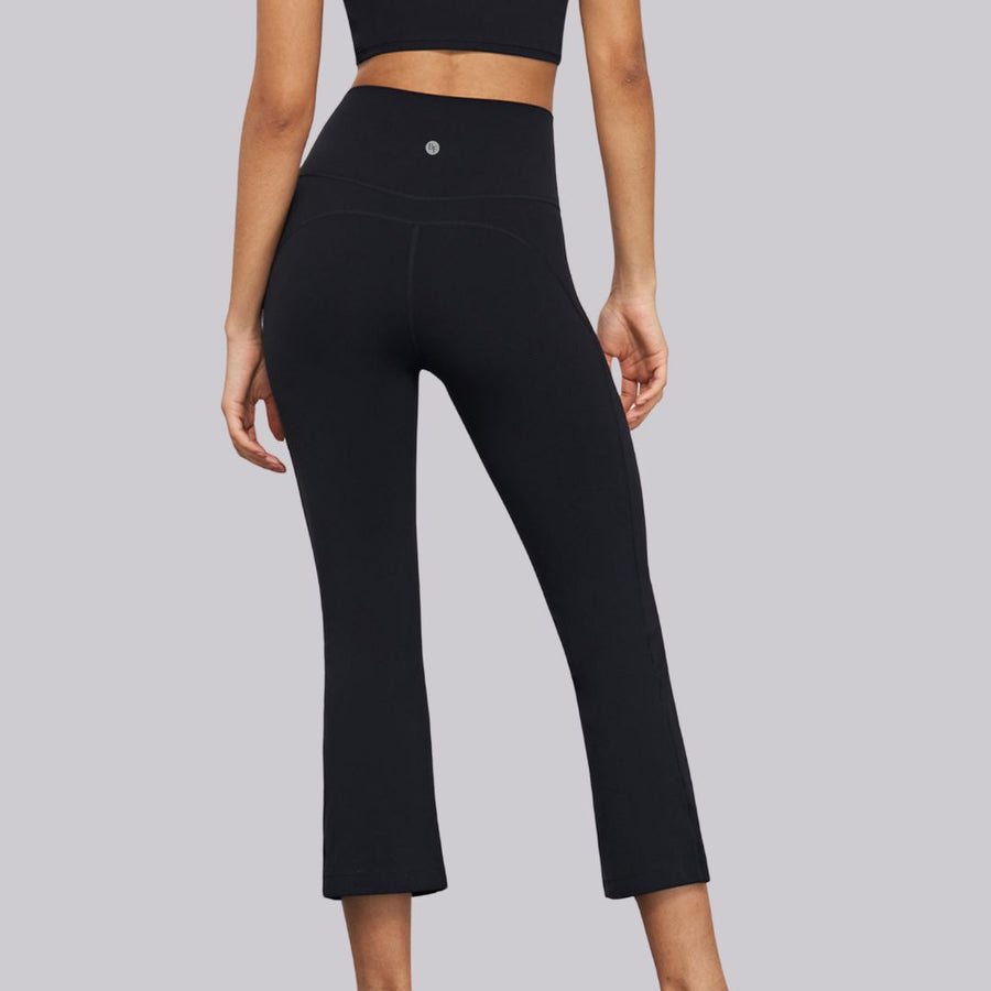 Ankle Length Flare Pants - Black