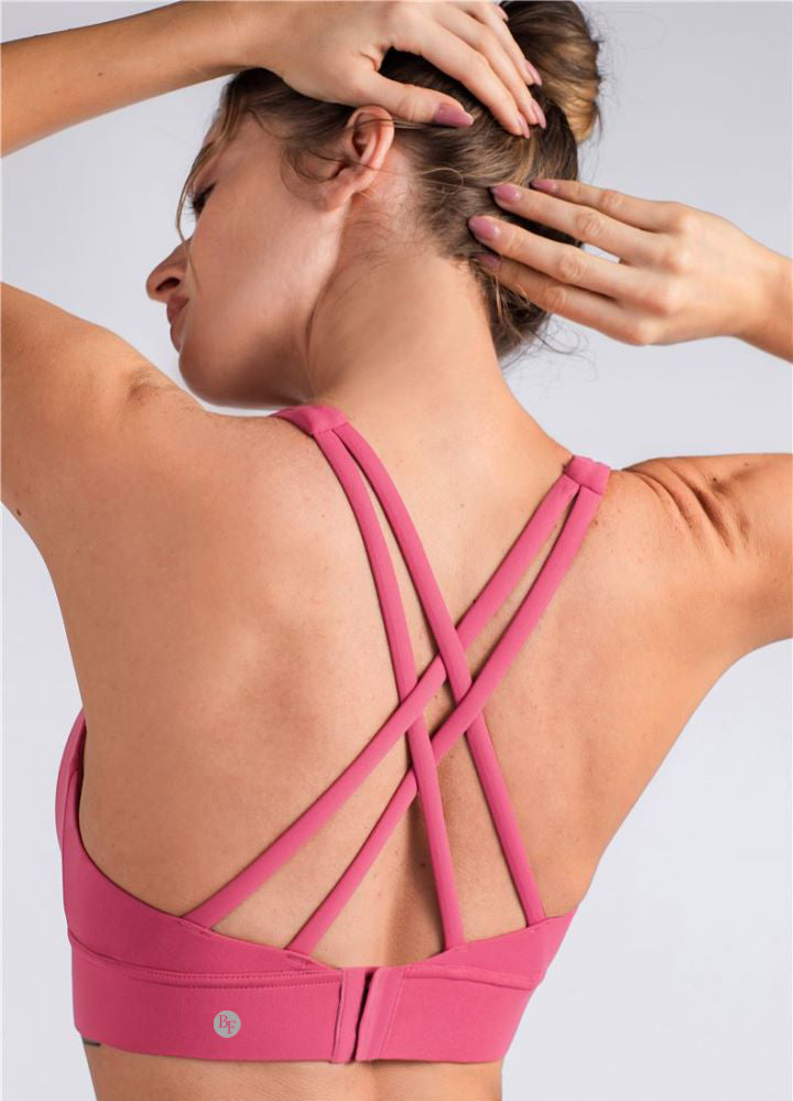 Cross Back Set With Hooks - Pink