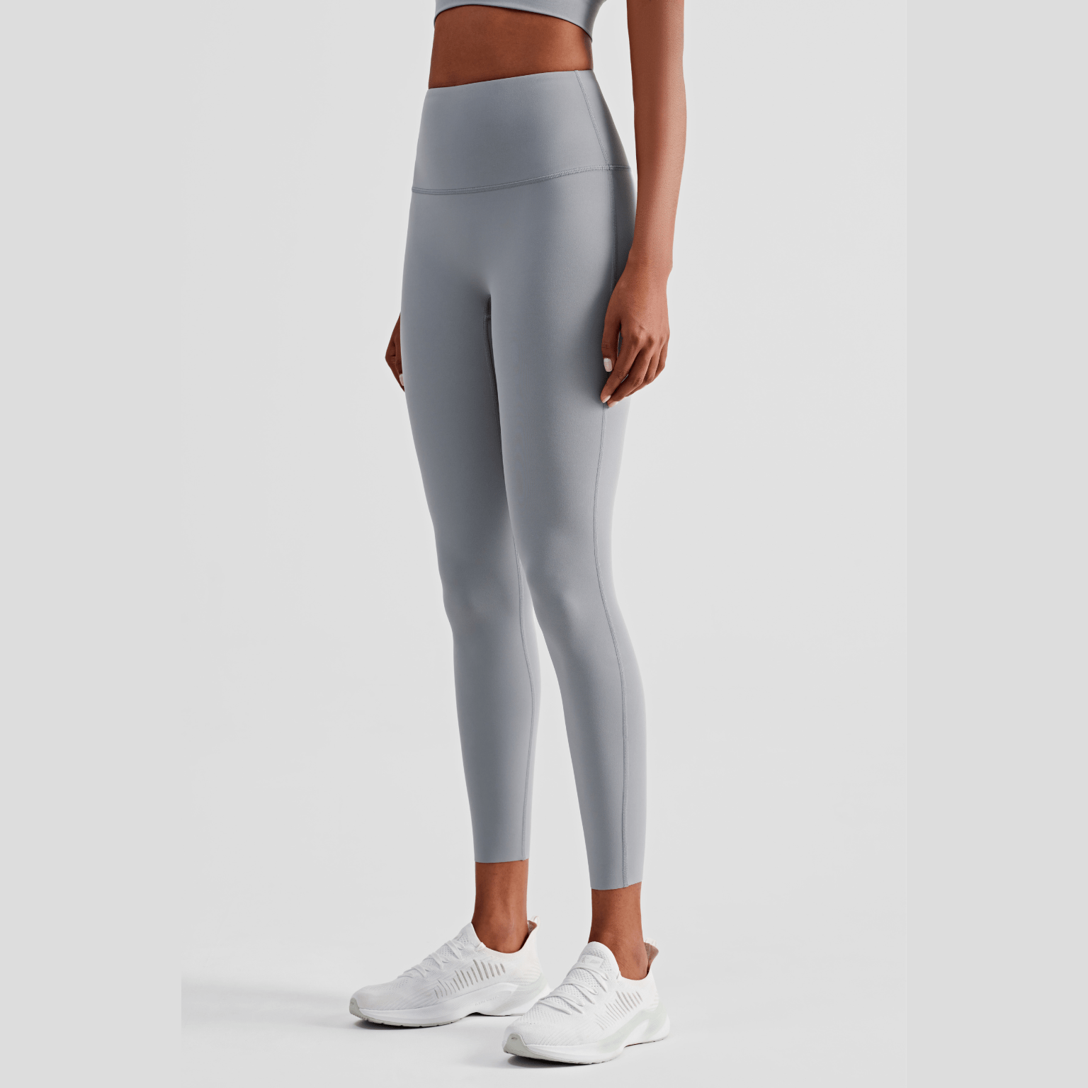 High-Rise Essential Leggings - Light Grey