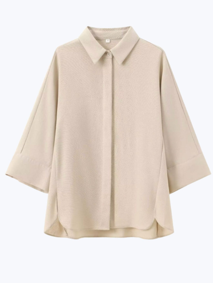 Collared Top - Beige