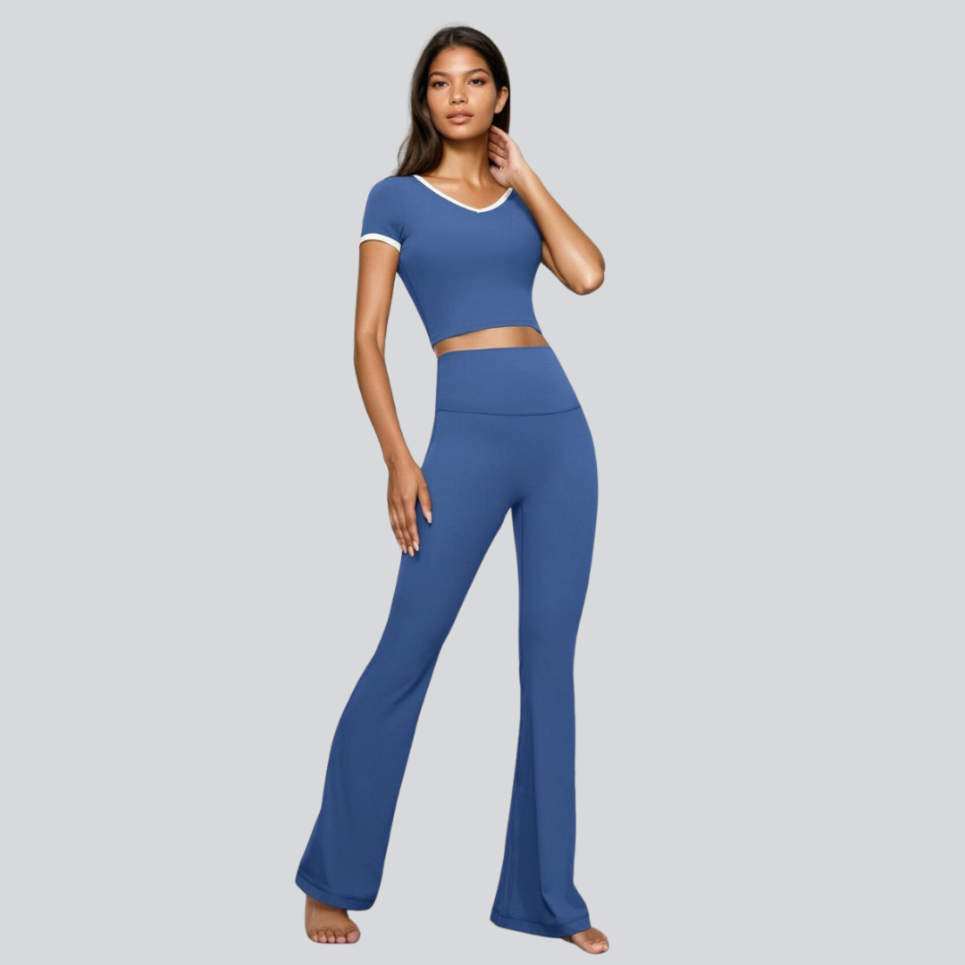 Classic Flare Yoga Pants - Blue