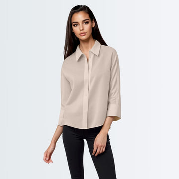 Collared Top - Beige