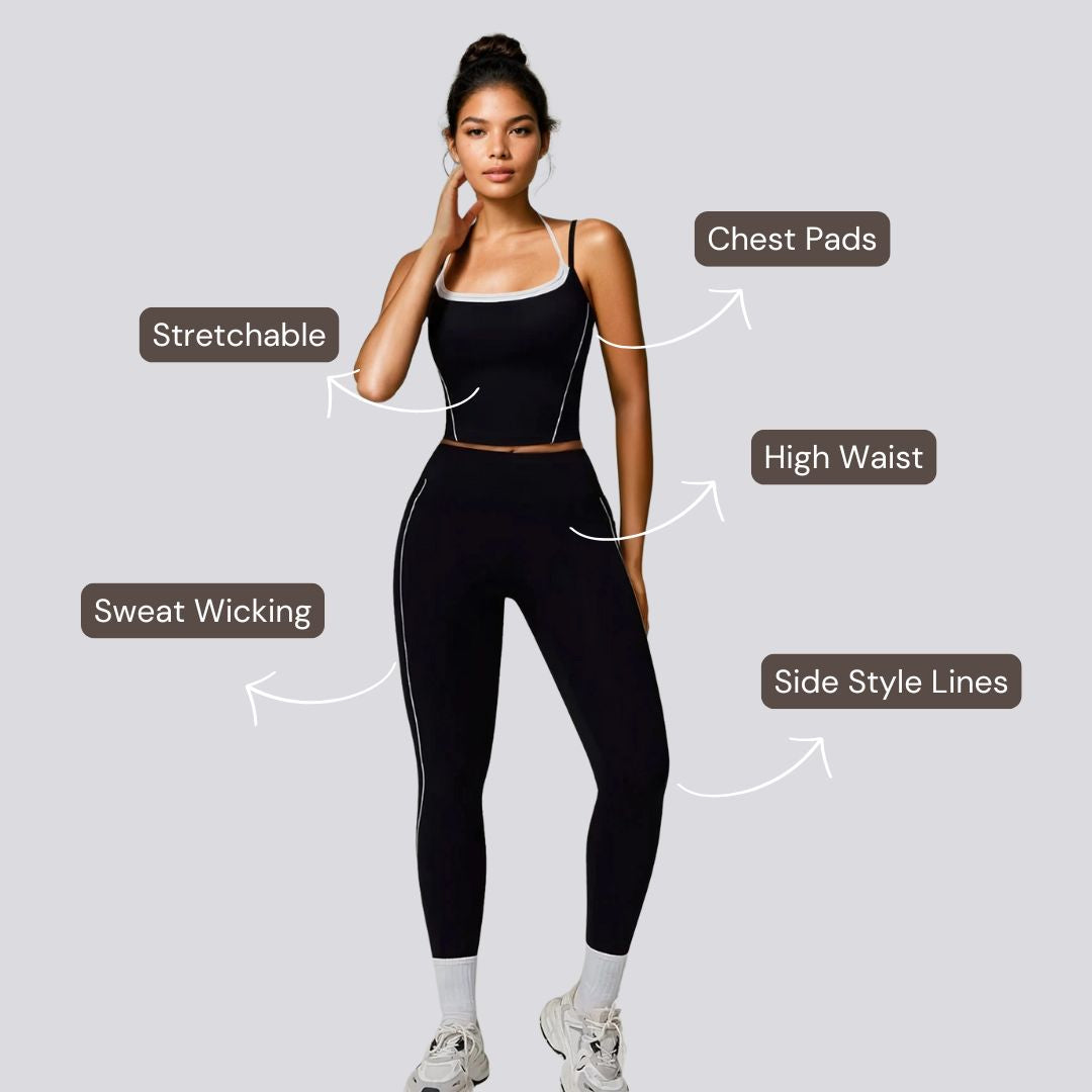 Stylish Legging Set - Black
