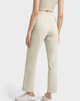 Stylish Activewear Pants With Tie-Up Waist Band - Ivory White