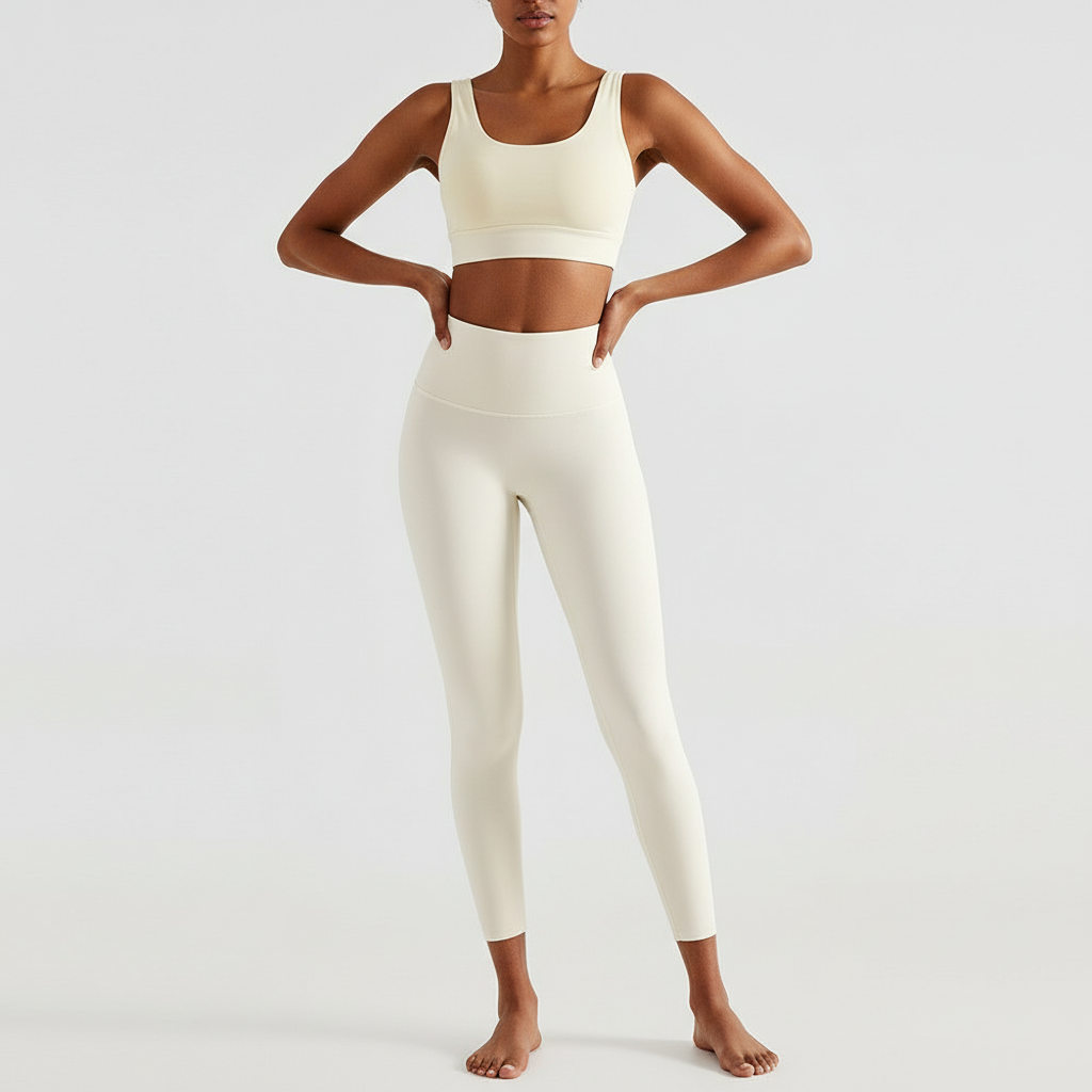 High-Rise Classic Leggings - Ivory White