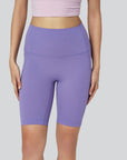 High Rise Essential Shorts - Purple