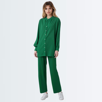 Glossy Cord Set - Green