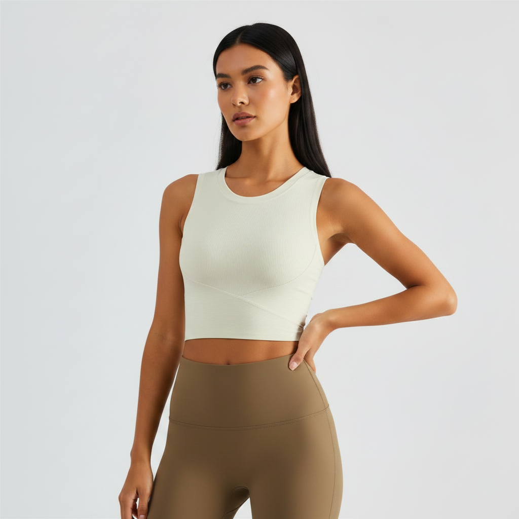 Ribbed Comfort Top - Ivory White