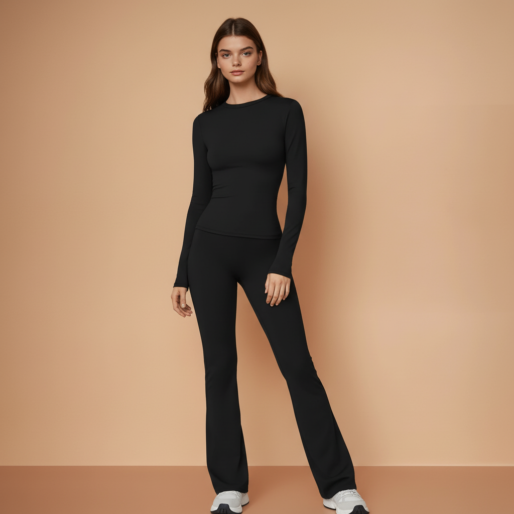 Chic Full Sleeves Top - Black