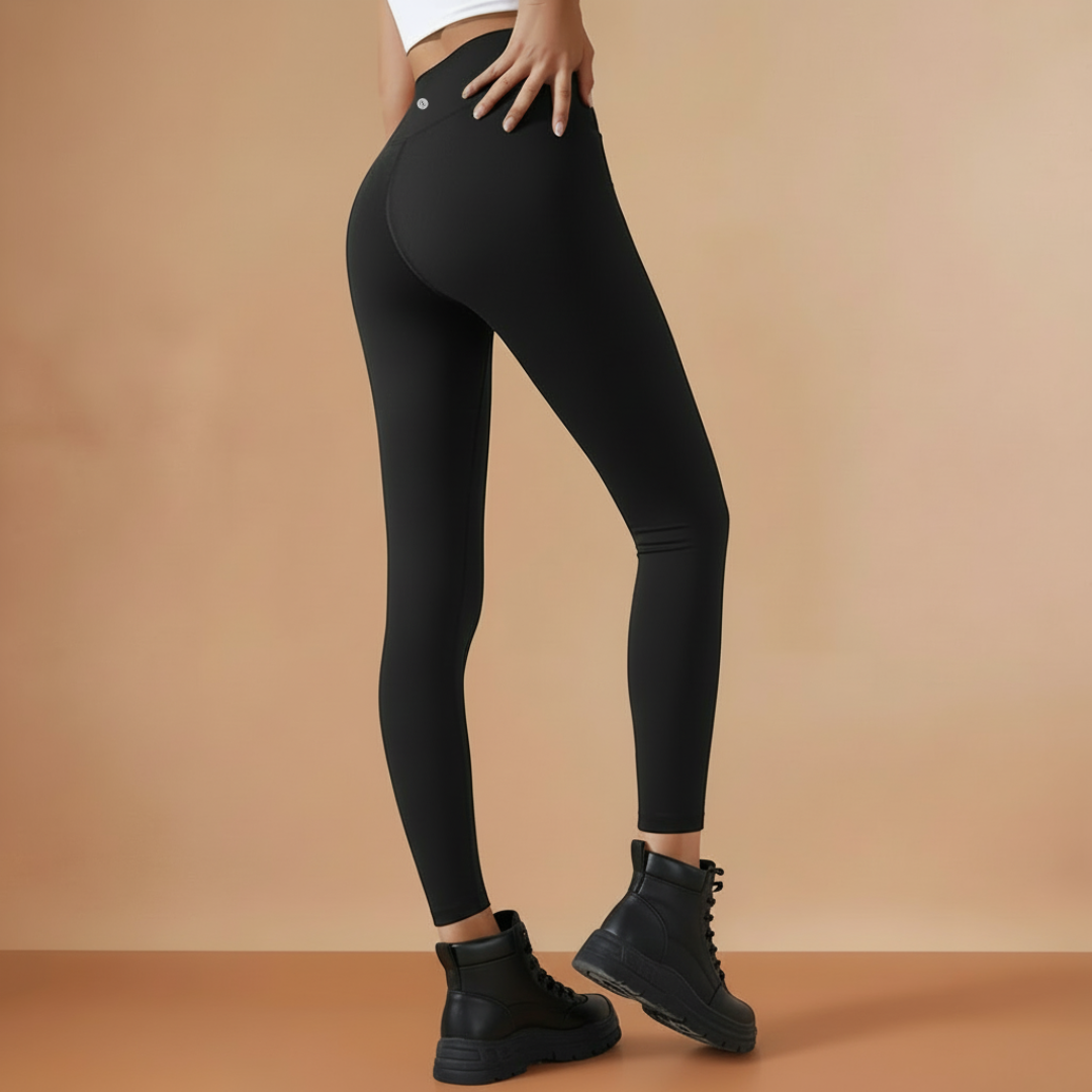 Fleece Lined Leggings - Black