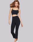 Ankle Length Flare Pants - Black