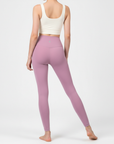 High-Rise Smooth Leggings - Pink