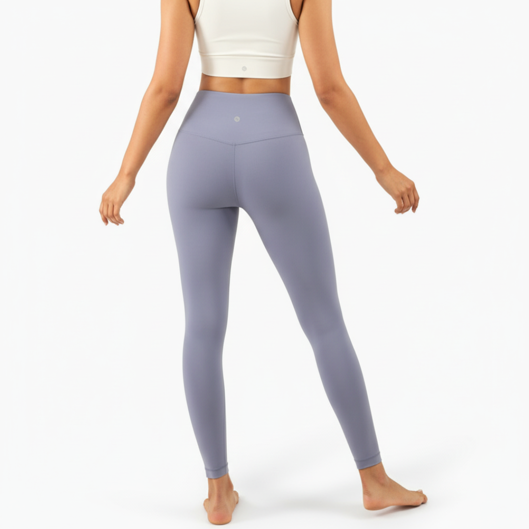 High-Rise Smooth Leggings - Blush Blue