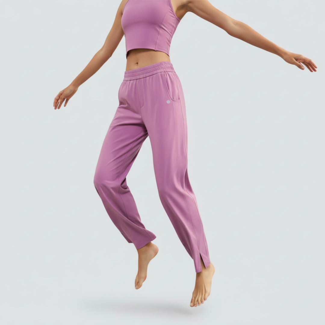 Wide-Legged Comfort Yoga Pants - Pink