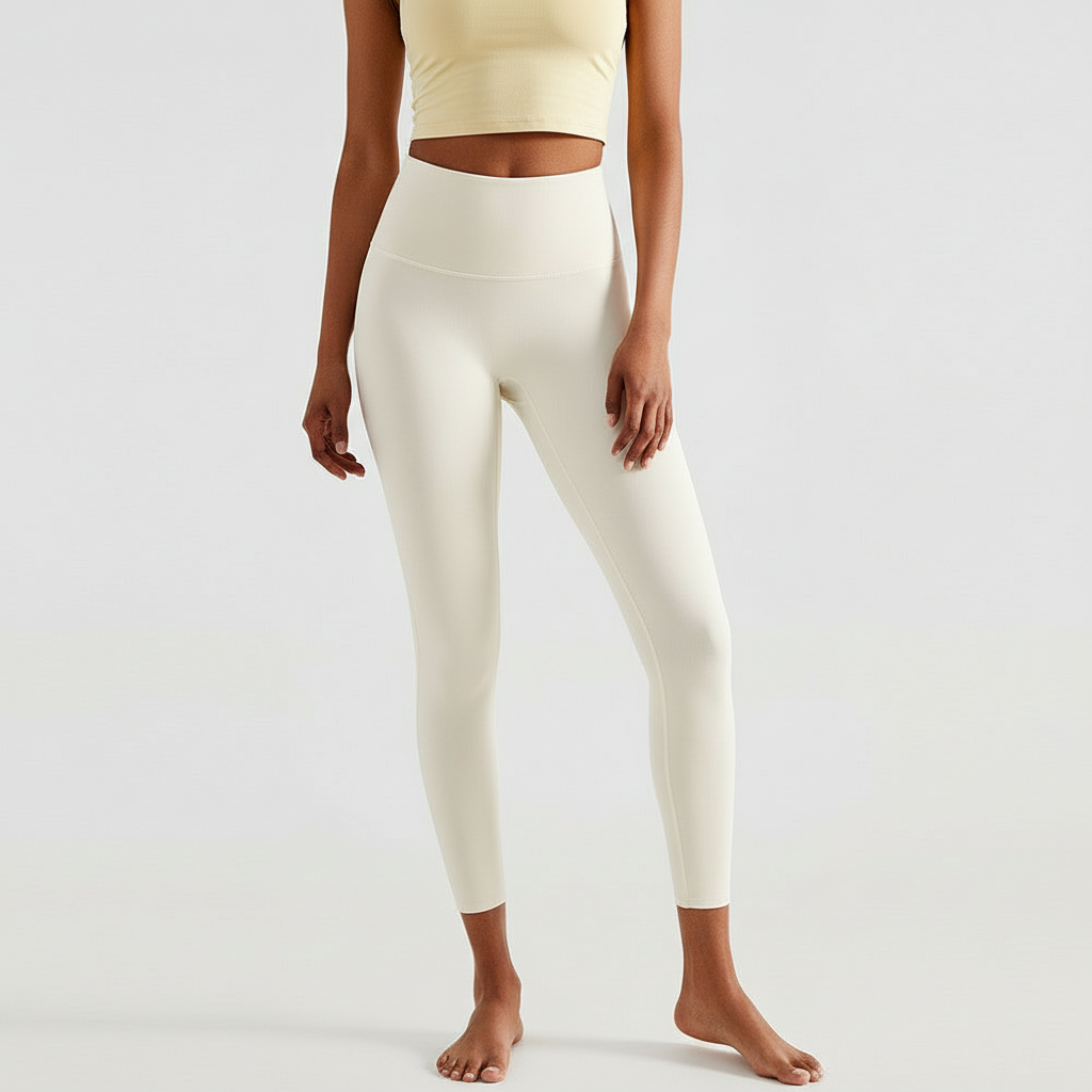 High-Rise Classic Leggings - Ivory White