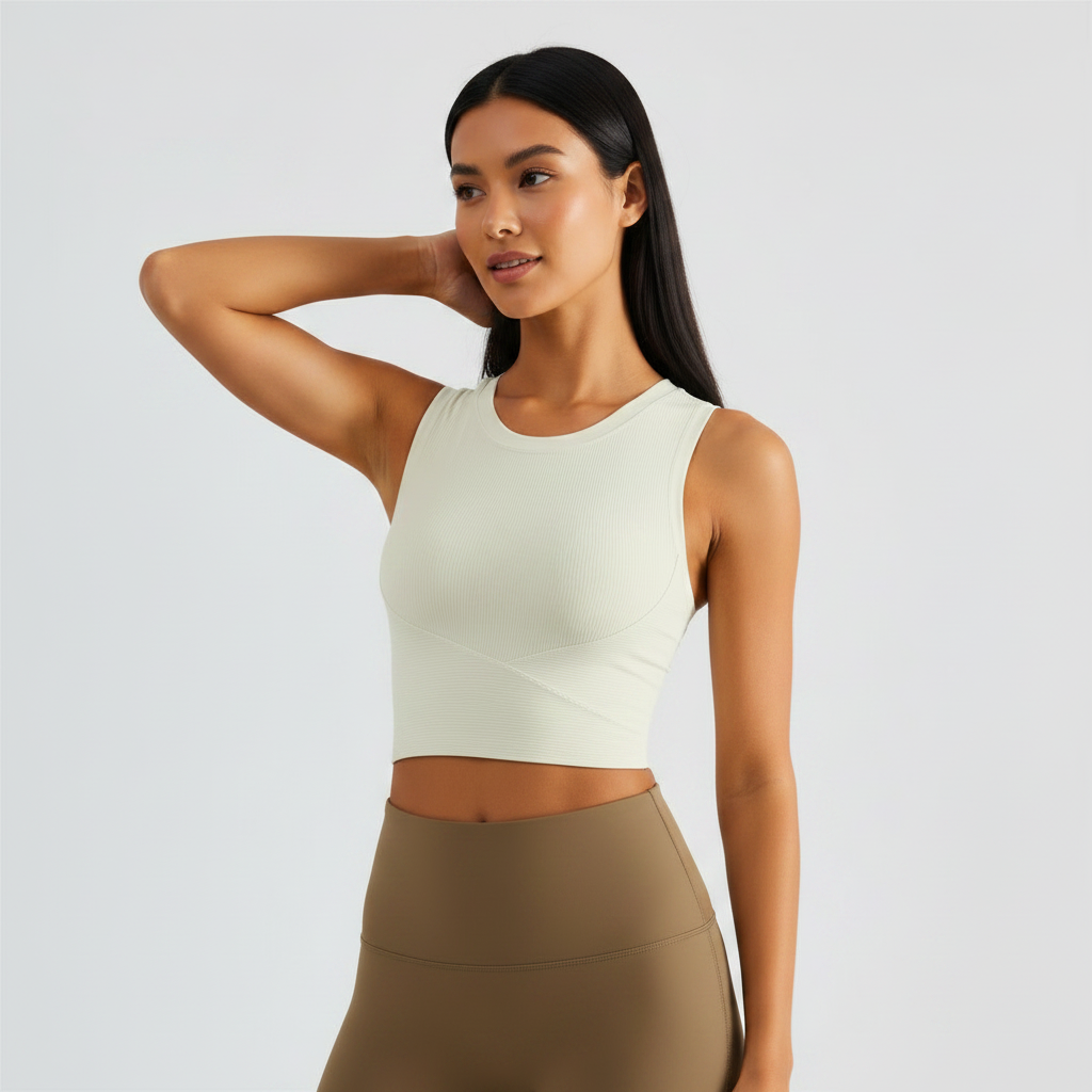 Ribbed Comfort Top - Ivory White