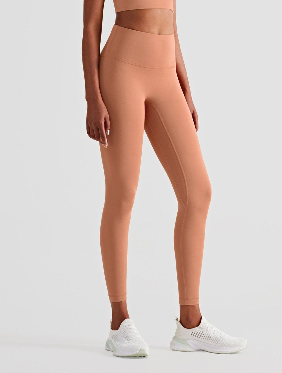 High-Rise Comfort Leggings - Beige Brown