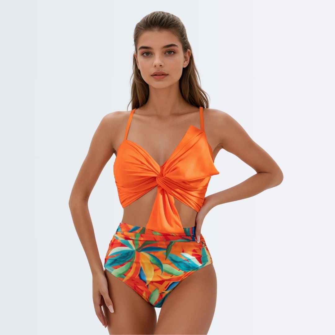 Bikini With Bow - Orange