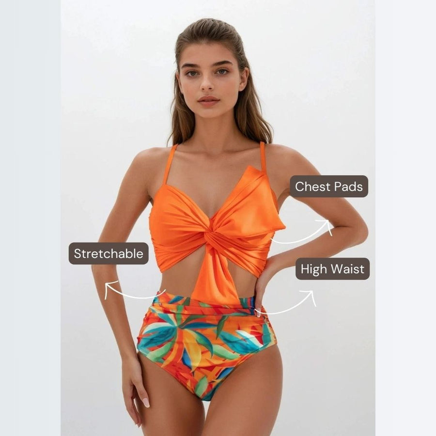 Bikini With Bow - Orange